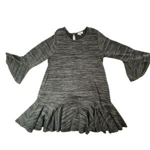 ENTRO Salt & Pepper Bell Sleeve Dress (NWOT)